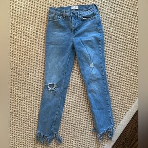 We The Free Distressed Blue Jeans